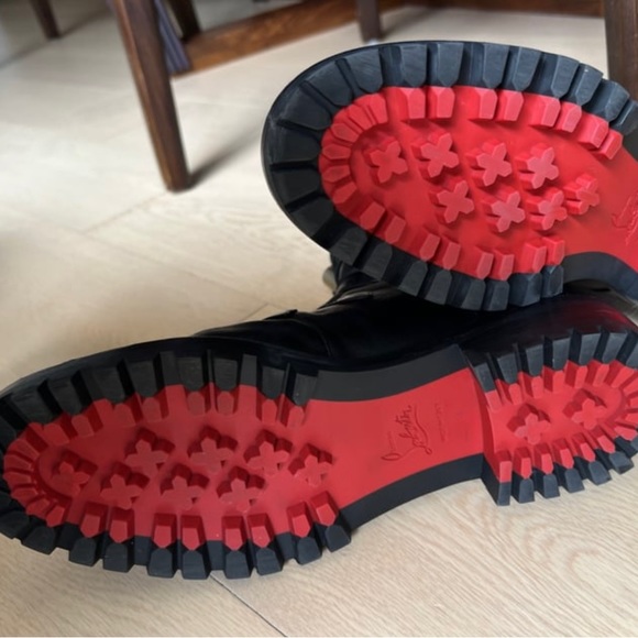 Christian Louboutin biker combat boots black ankle boots - Picture 13 of 14